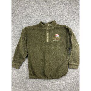 Vintage Art‎ Unlimited Jacket Mens Large Green Berber Fleece 1/4 Zip Minnesota